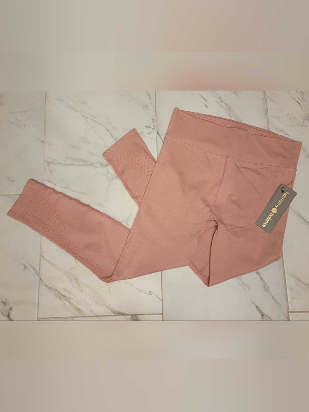 Harmony & Balance Lotus Pink Active Leggings Size L, NWT
